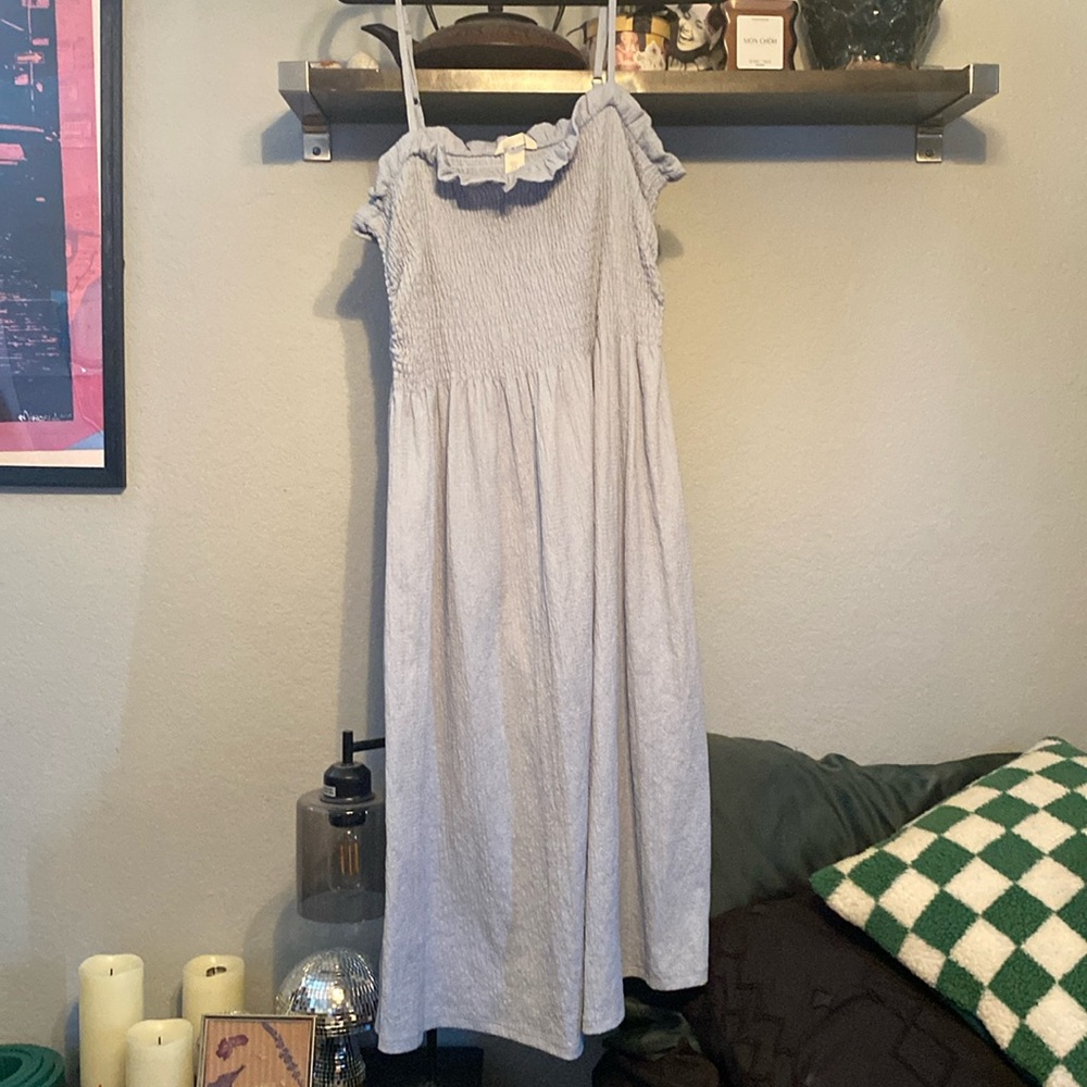 Cottage core baby blue dress